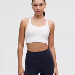 Lululemon White longline energy bra
